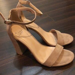 A New Day Nude Suede Heels